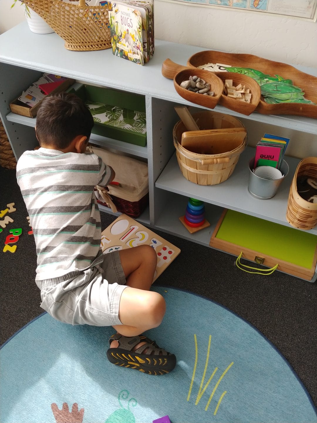 Students collaborating on an art project